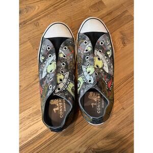 Converse Dinoverse Chuck Taylor All Star Ox Junior Shoes Grey Olive Sz 5 T-Rex